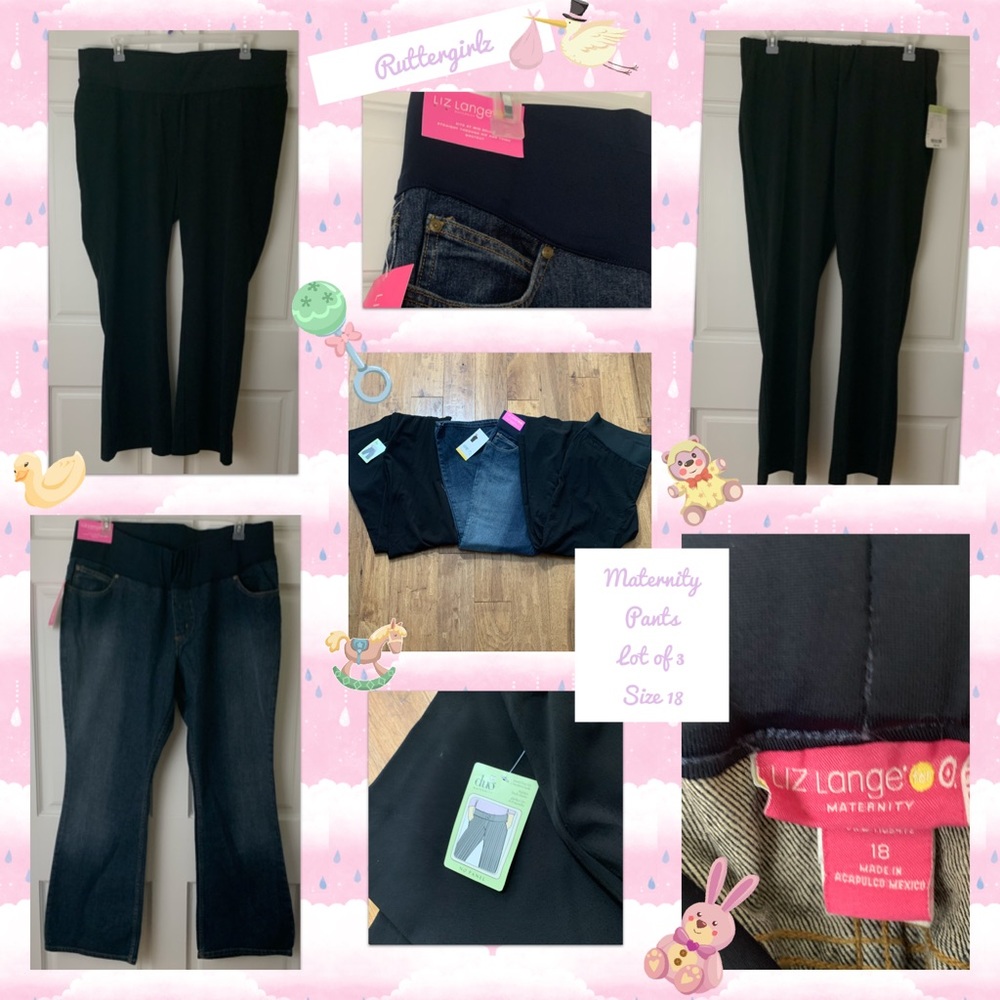 *SOLD*Maternity Pants Lot of 3-Size 18